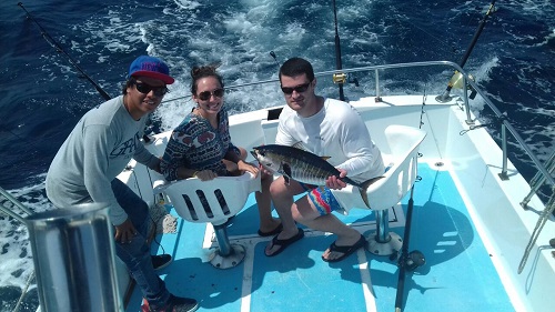 Visiting from Tyler, Texas, Brendon & Meghan Reily had a Yellowfin Tuna filled day with Capt Jose Juan today!