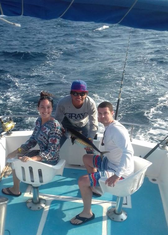 Visiting from Tyler, Texas, Brendon & Meghan Reily had a Yellowfin Tuna filled day with Capt Jose Juan today!