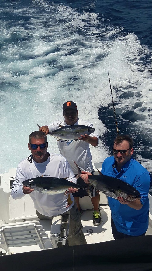 Father and SonDanny Sr and Danny Jr BellavignaWith Capt VictorTUNA MAGIC with CABO MAGIC