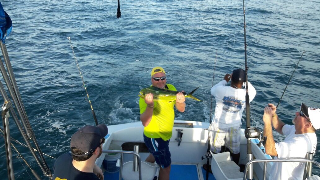 VIP Guests visiting from Watauga, TexasKirk Robinson, Chase Robinson and Robert Bowker fished today Sept 11 2017 with Capt Jose and loaded up on 