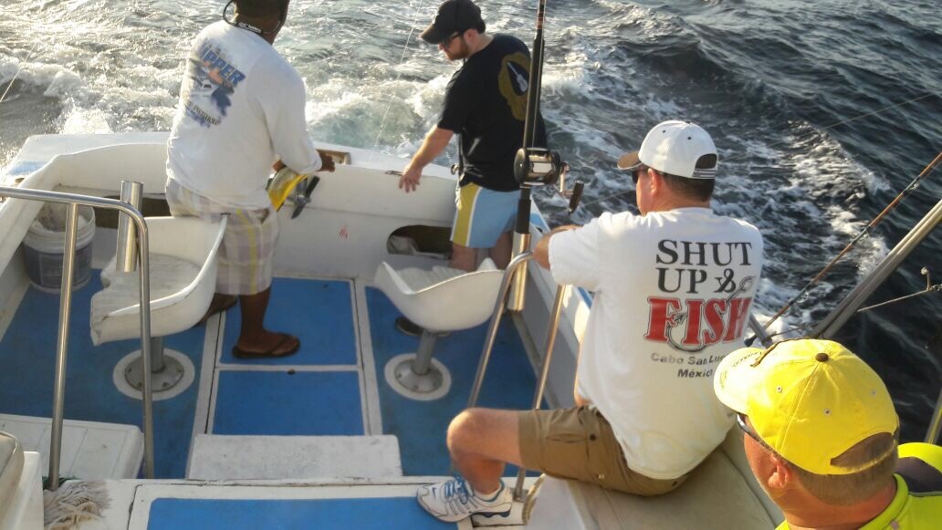 VIP Guests visiting from Watauga, TexasKirk Robinson, Chase Robinson and Robert Bowker fished today Sept 11 2017 with Capt Jose and loaded up on 
