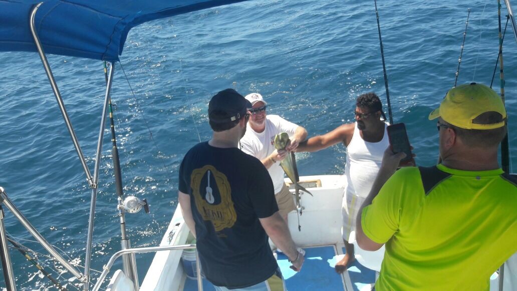VIP Guests visiting from Watauga, TexasKirk Robinson, Chase Robinson and Robert Bowker fished today Sept 11 2017 with Capt Jose and loaded up on 