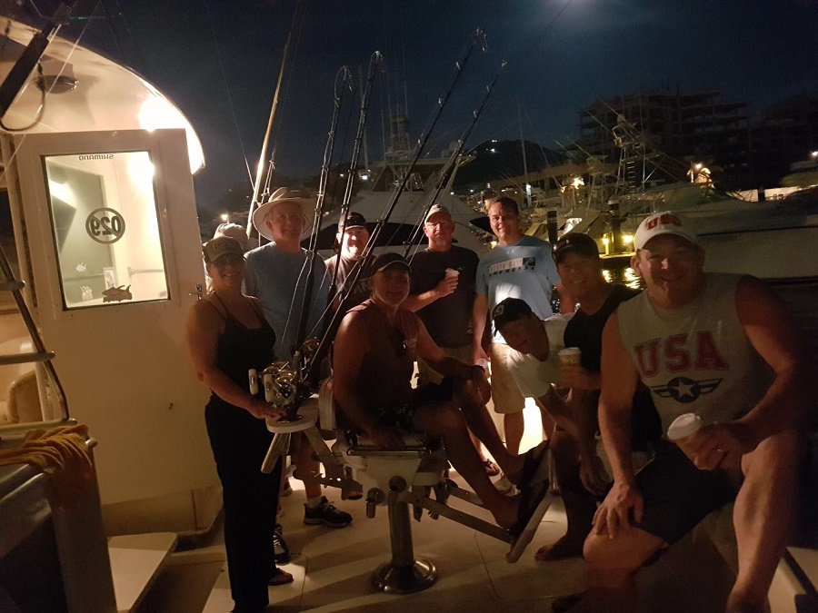 Happy 50th Birthday Dennis Blumenthal visiting from Santa Clarita, CaliforniaFishing today on 43′ Hatteras w/Capt Gil and First Mate Raul