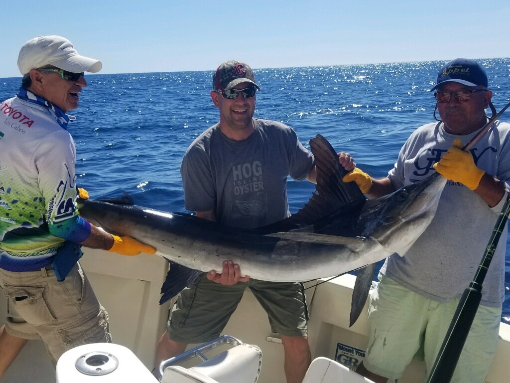 … We had a great time with Cpt Roberto and Jose. They were fantastic as was the boat and fishing. I will certainly work with Cabo Magic in the future. Attached is a pic for your fishing report if you like. 130 lb. striped marlin. In all we landed 2 dorado, 1 wahoo, and the marlin. Had another marlin to the boat and lots of hard strikes.