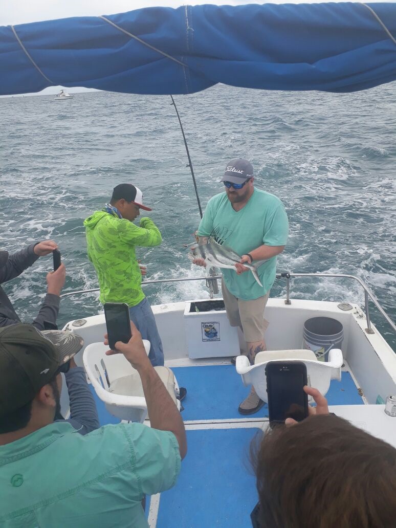 Visiting from College Station, Texas VIP Guests Brad Dees with friends Levi, Jack, Trevor and Kevin had fun today Feb 26 2018 with Capt Jose Juan (29′)￼