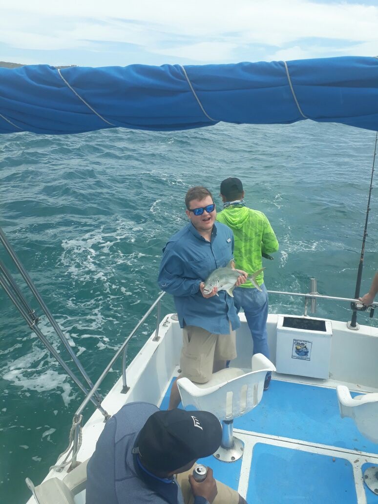 Visiting from College Station, Texas VIP Guests Brad Dees with friends Levi, Jack, Trevor and Kevin had fun today Feb 26 2018 with Capt Jose Juan (29′)￼