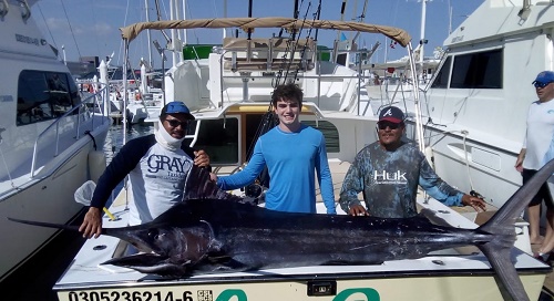What I really want for my nephew is a big marlin please …” Barclay Laborde from Colleyville, Texas fishing with nephews Patrick and Gregory