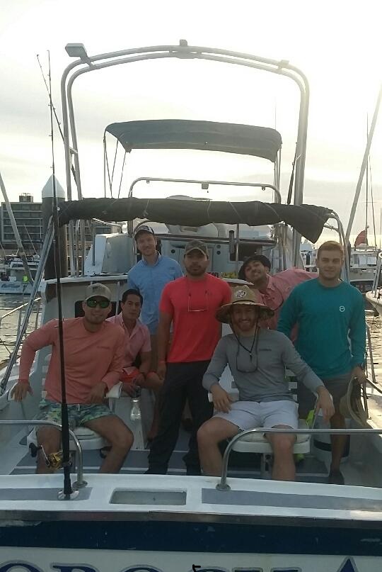 VIP Guests visiting from Dallas, Texas with Capt Moro 33′ Luhrs sharing the helm withGeorge Farhat, Quinton Reckmeyer, Forrest Harrington