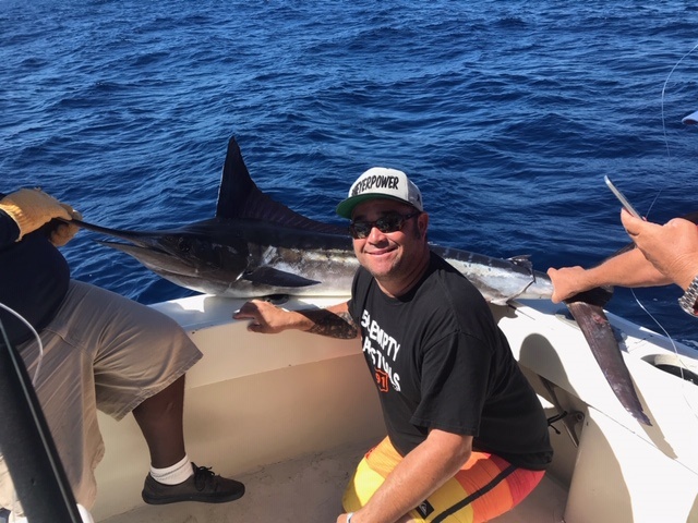 WE love when this happens!First time to Cabo and Billy gets a Marlin