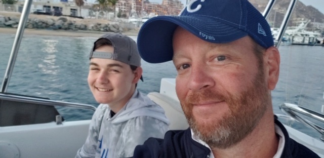 Return VIP Guest Troy Gabel with son Clay