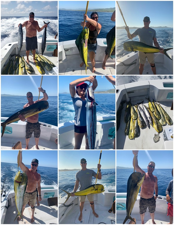 Michael and Kristi Green celebrating their Wedding Anniversary with friends on our 65′ Hatteras
