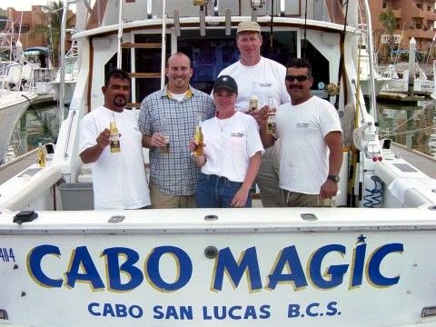 Mike & Tina fought 5 Striped Marlin and boated 1 Wahoo, 2 Skipjack and 2 Yellowfin Tuna. Mike and Tina are from Edgewater, Maryland.