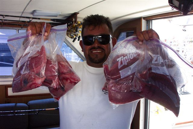 Captain Hector “The Original Fish Collector” Ayala aboard 35′ Bertram “CABO MAGIC”