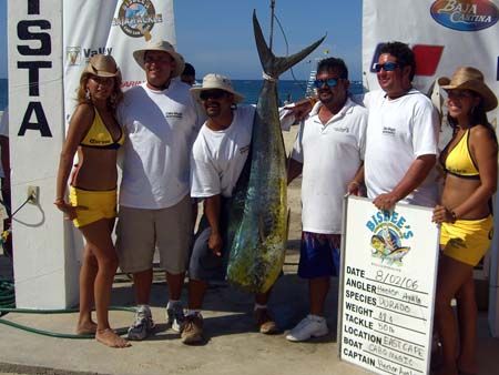 Team CABO MAGIC Sportfishing Dorado Weigh In at 2006 Bisbees Eastcape Offshore￼