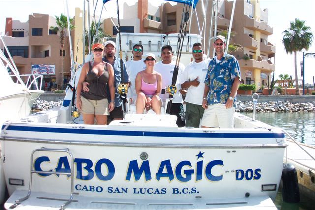 John & Debbie Dunnam and Mark & Shannon Mello of Bedford, Texas with Capt Chito, First Mate ChaCha and amigo Chato.