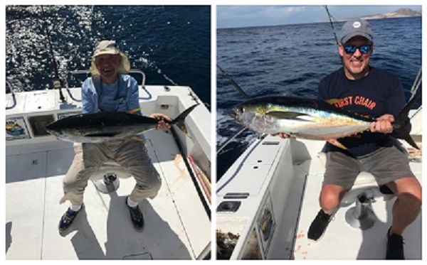 Even our single engine 28′ Cruiser 2 can catch tuna when the schools have moved in closer!