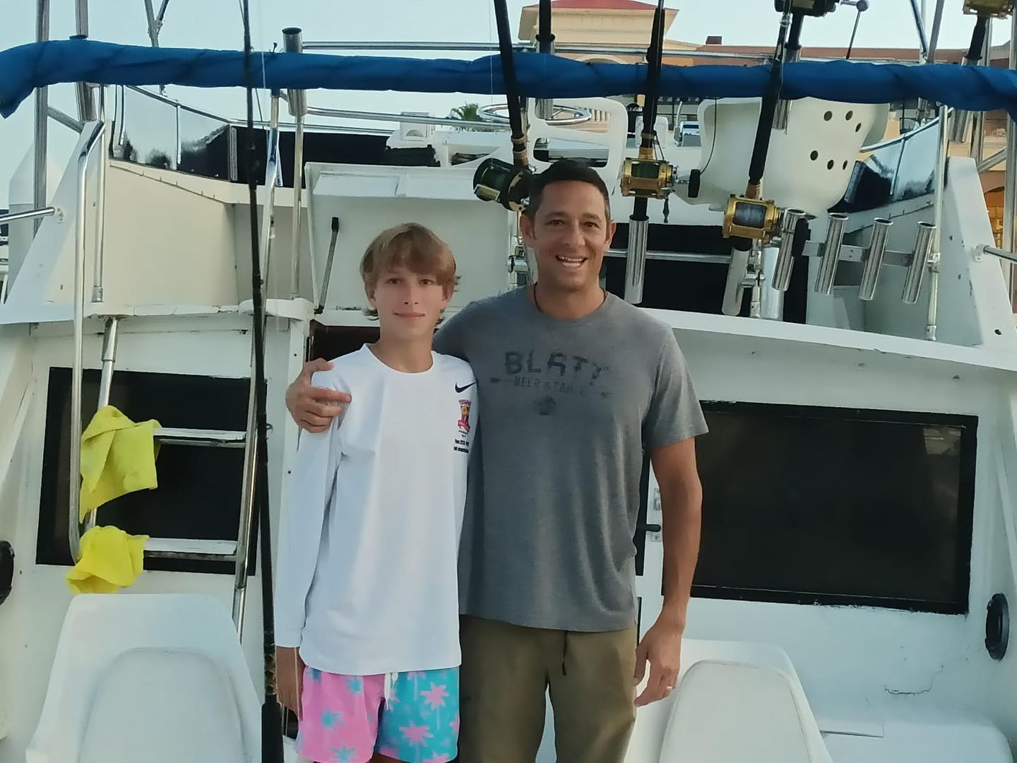 8/4/2022 Father and Son day today!VIP Guests Anthony Hitchcock and son Fischer visiting from Omaha Nebraska28′ Cruiser