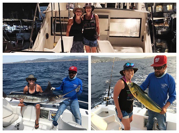 August 31, 2022#fishingfriends #chickswhofish￼VIP Guests Susan Robins and Colleen Ciucci visiting from Sierraville California28′ Cruiser 2