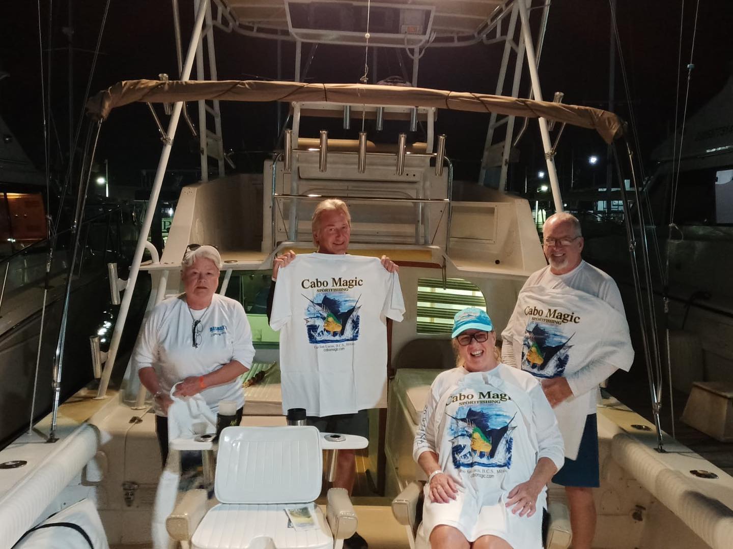 10/4/2022Yippee! “Welcome Aboard” to VIP Guests James and Pati Rink with Danny and Sherry Fowee visiting from Troy Michigan34′ Blackfin